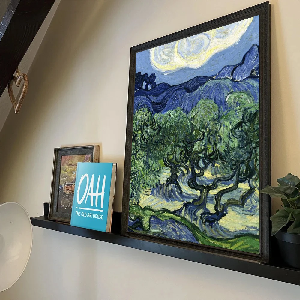 1pc Van Gogh Masterpiece Poster Self-adhesive Art Waterproof Paper Sticker Coffee House Bar Room Wall Decor