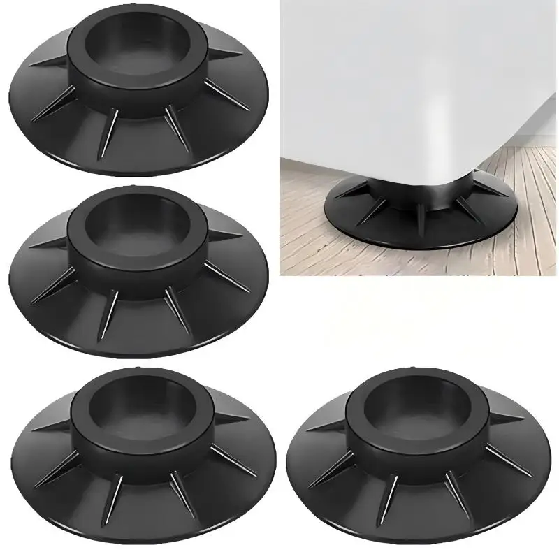 4Pcs Anti Vibration Feet Pads Rubber Legs Slipstop Silent Skid Raiser Mat for Washing Machine Support Dampers Stand Non-Slip Pad