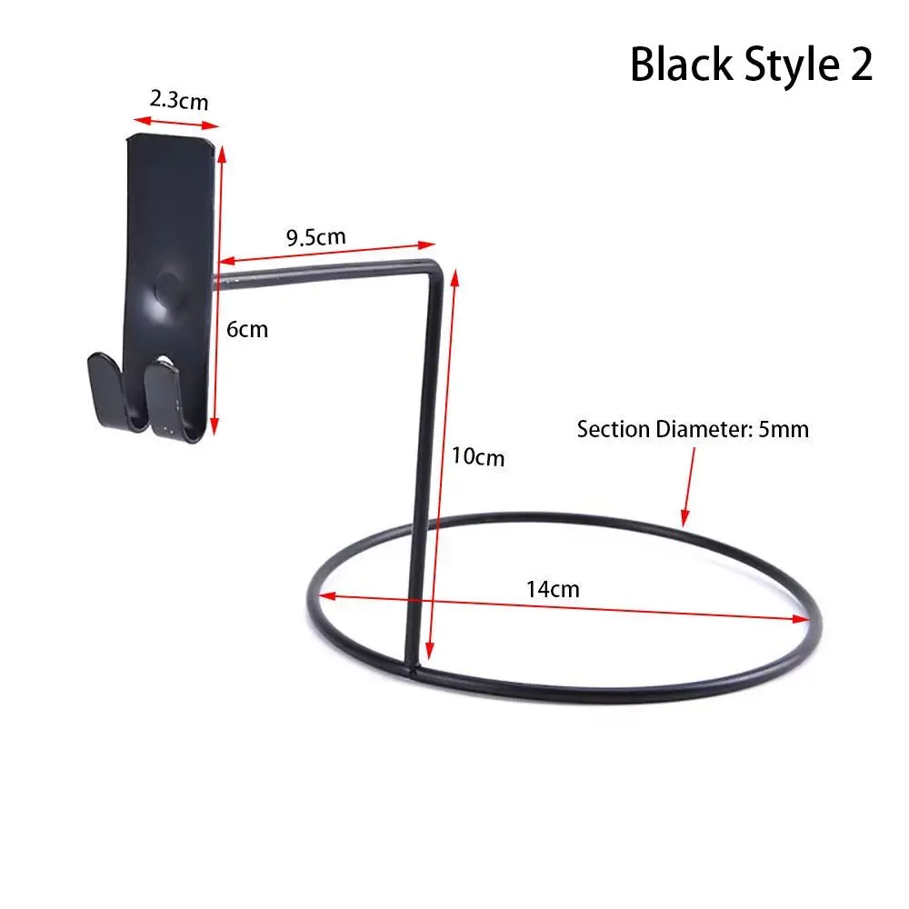 1Pcs Wall Mounted Cap Holder Rack Storage Display Stand Organizer Hat Bracket Black/Silver Pegboard Hook Accessories