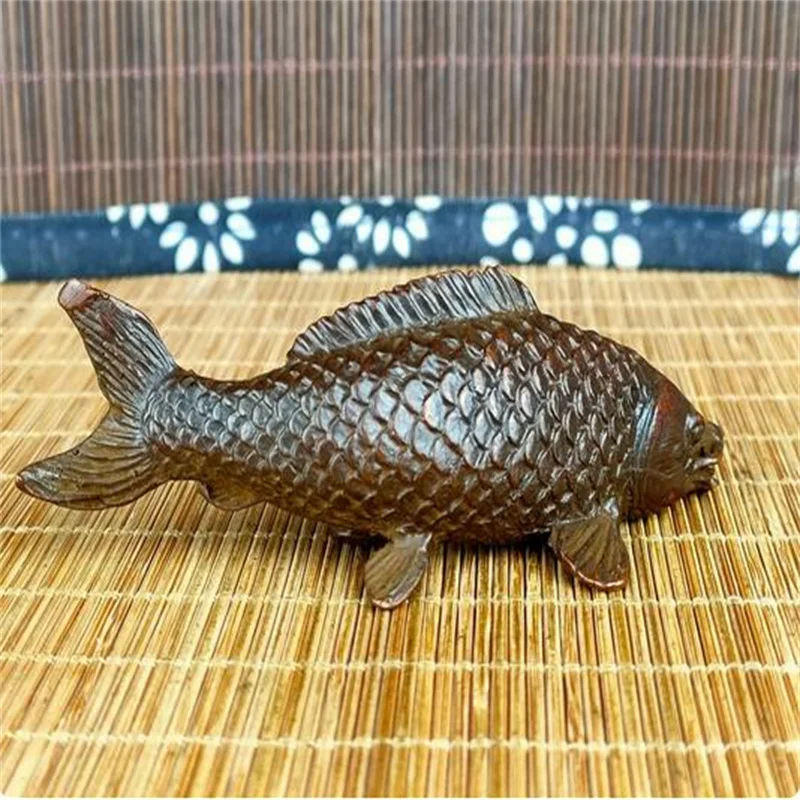 Make old bronze carp tea pet retro wenwan miscellaneous items