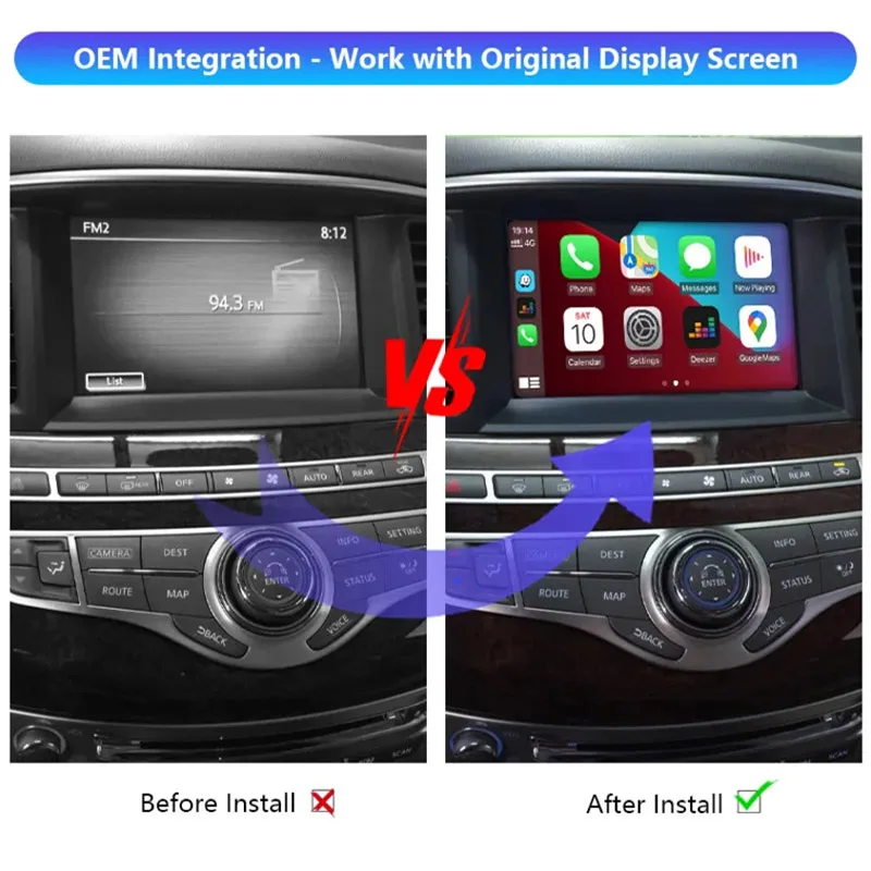 Car Multimedia Android System Module Interface CarPlay For Infiniti QX80 QX70 G25 JX357 inch MirrorLink Airplay GPS DSP 4G Wifi