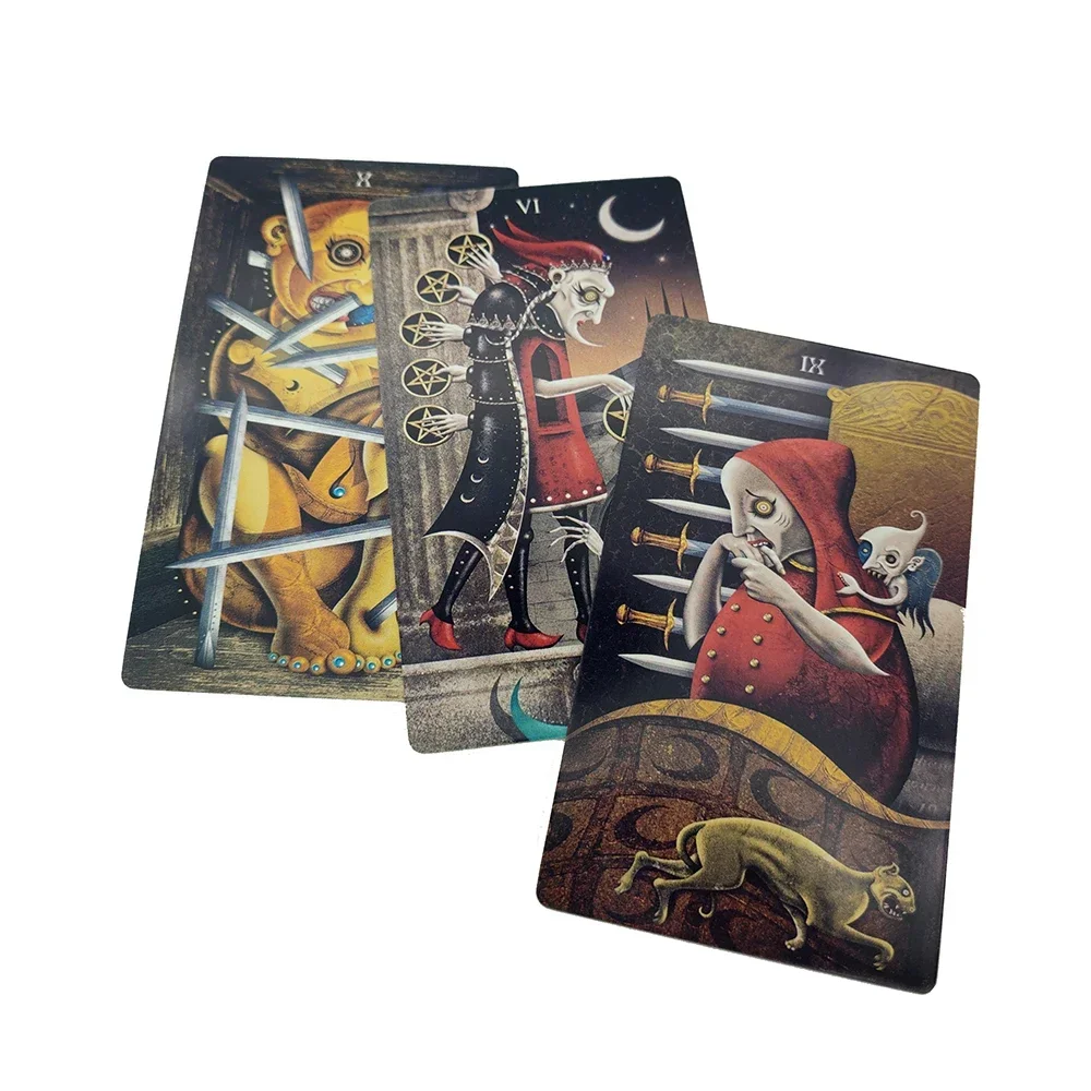 Nowe, duże, wytrzymałe karty tarota Deviant Moon Divination dla początkujących