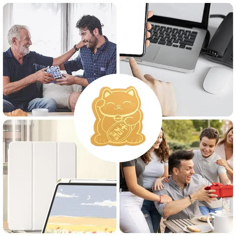 Fortune Cat Phone Sticker, boa sorte decalques, célula, animal, célula, telefones inteligentes