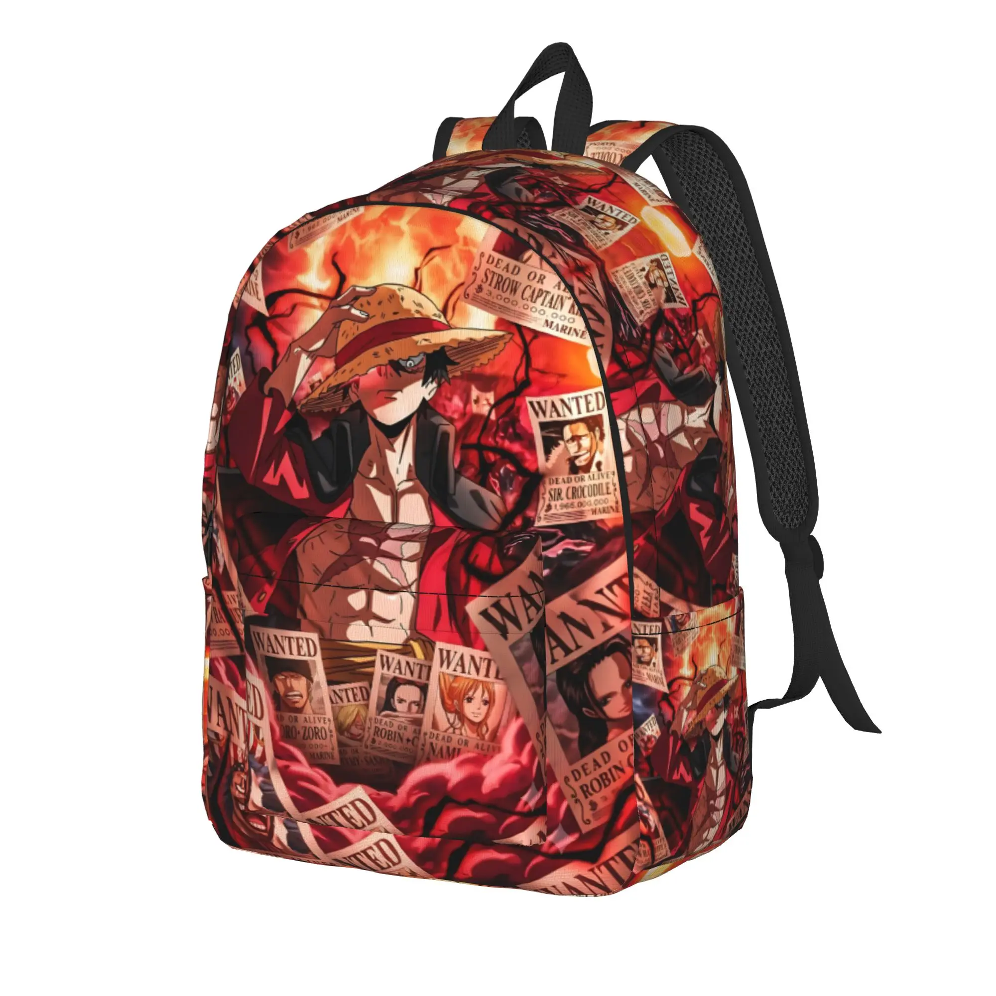 Fashion One Piece Monkey D Luffy Backpack  Mochilas Dual-Use High School Retro Washable Rucksack - view 6
