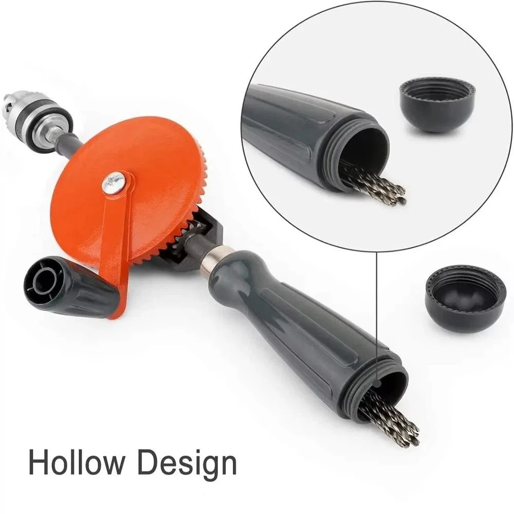 

Double Pinions Hand Drill 3/8 Inch Clamping Range Hand Crank Drill Portable Design Mini Size Manual Drill Circuit Board Punching