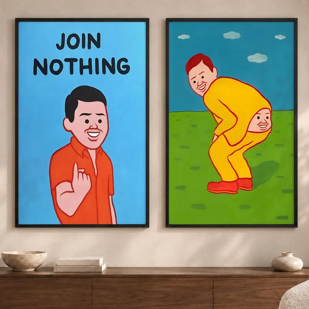 Artist Joan Cornella Poster Art  Self-Adhesive No Glue Residue Wall Sticker for Home Office Nursery