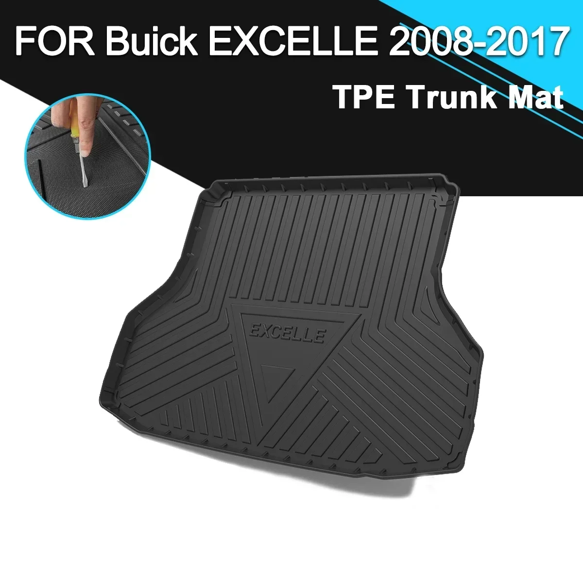 

Car Rear Trunk Cover Mat Non-Slip Waterproof Rubber TPE Cargo Liner Accessories For Buick EXCELLE 2008-2017