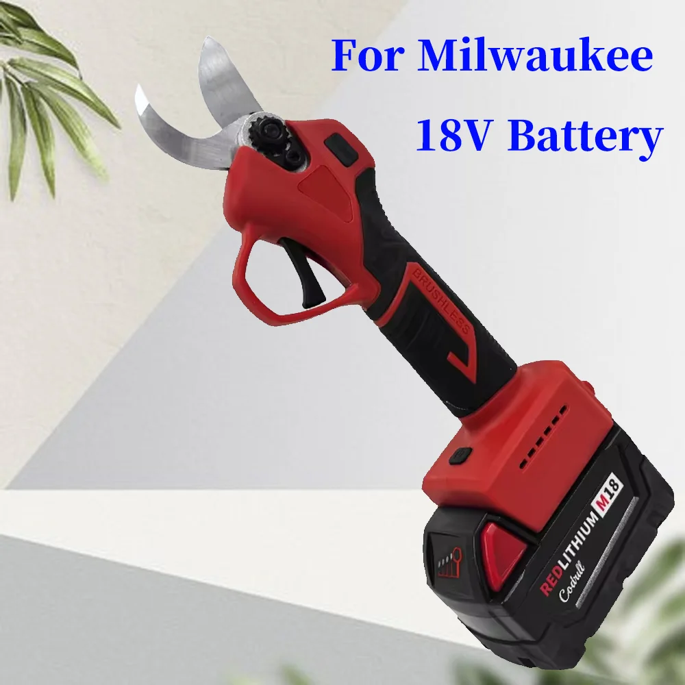 For Milwaukee 18V Brushless Electric Pruning Shears Pruner Cordless Electric Garden Scissors Fruit T