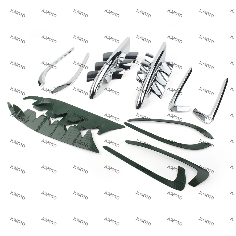 

ABS Accessories For Honda Gold Wing GL 1800 2001-2009 2010 Goldwing GL1800 Motorcycle Chrome Fairing Premier Shark Gills Set