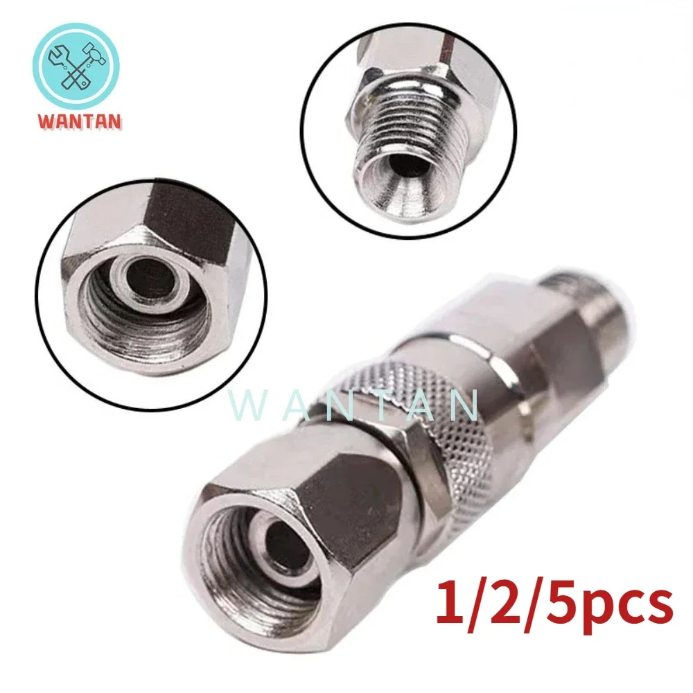 

1/2/5pcs Airless High Pressure Hose Swivel Joint 1/4 Inch Stainless Steel 360 Degree for Spray Airless Hose Pipe Connector