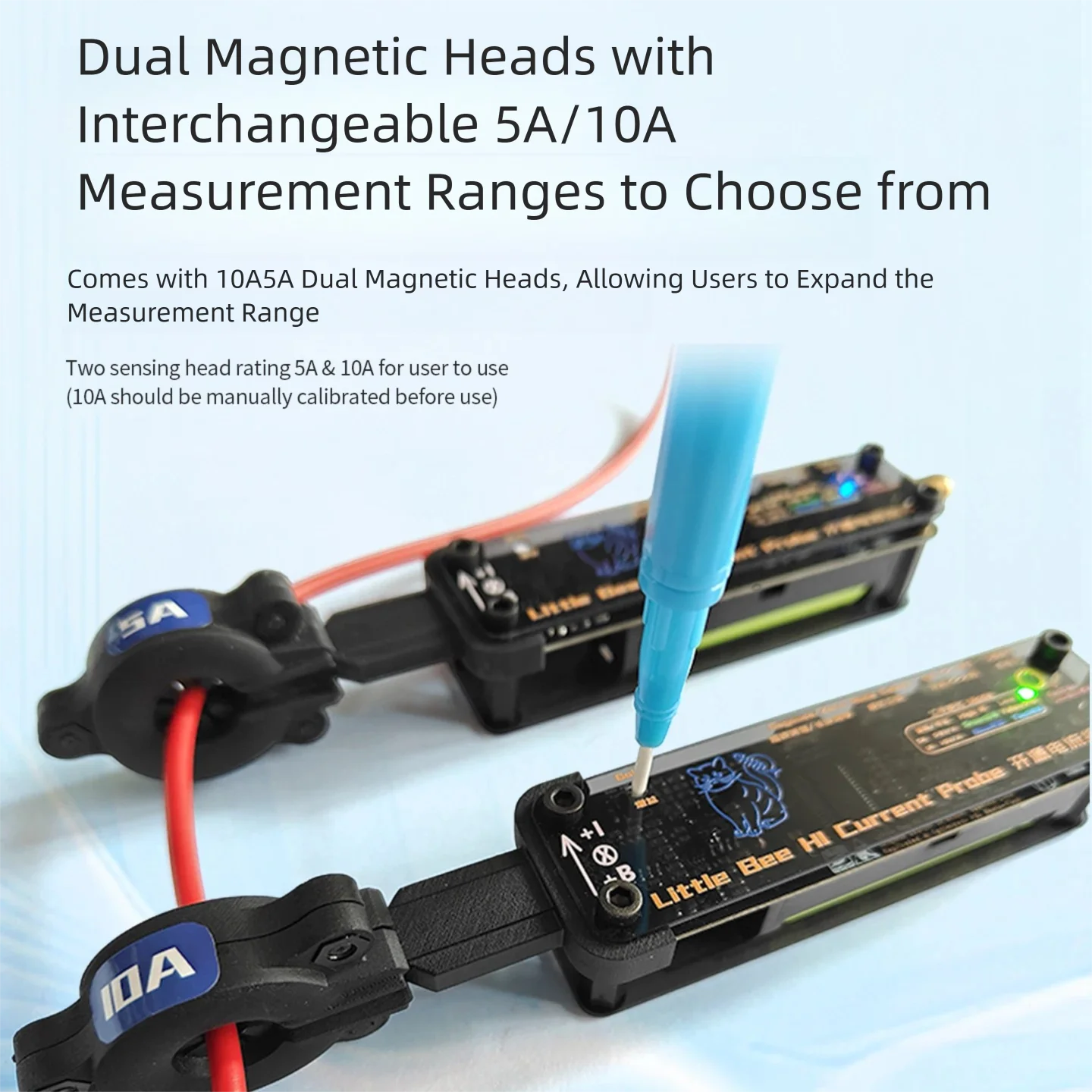 High-frequency AC/DC current probe 5A/10A dual magnetic head 30MHz high bandwidth open-source hardware