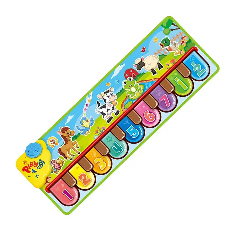 

Kids Musical Piano Mats 33 X 11 Inches Floor Keyboard Mat Adjustable Volume Kids Touch Dancing Mat With 6 Animal Sounds Non-Slip