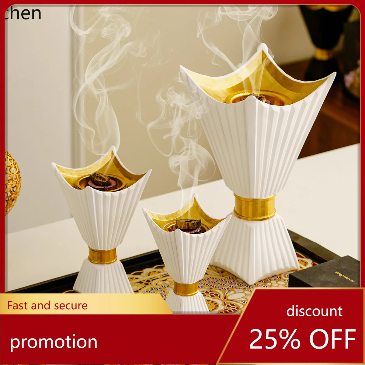 

H1 Simple Modern Square Corner Holy Grail Aromatherapy Burner Home Living Room Desktop Decorative Ornament