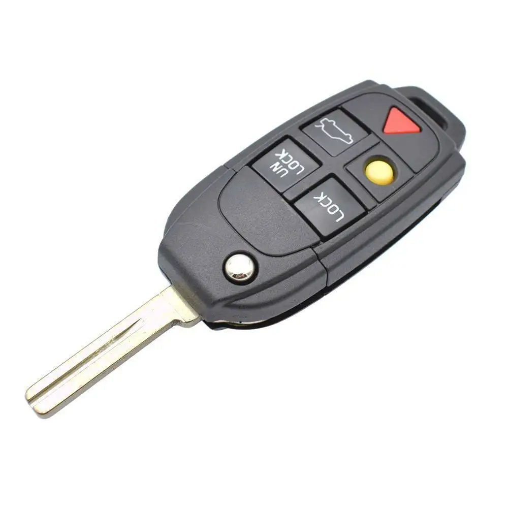 

Car Key 5 Buttons Remote Fob Shell Replacement Flip Folding For VOLVO S60 S80 V70 XC70 XC90 Repair Service Case Auto Accessories