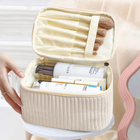 PU Leather Makeup Bags for Women Travel Toiletry Cute Cases Bag Portable Solid Color Makeup Organizer Box Cosmetic Bag Neceser