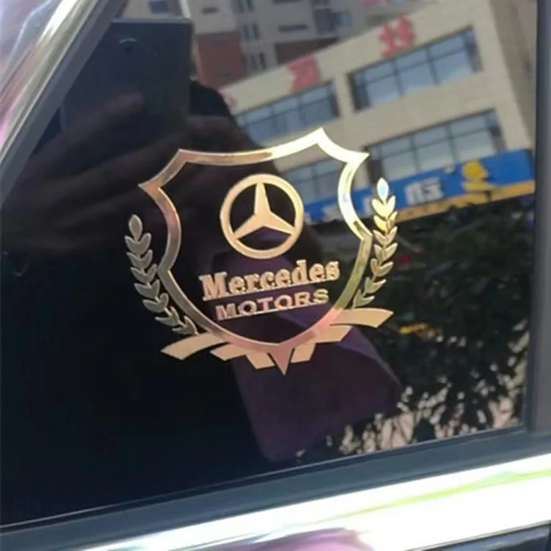 3D Metal Car Emblem Badge Sticker For Mercedes Benz W203 W204 W205 W210 W211 W212 W221 W222 CLA GLA CLK GLK ML Car Logo Stickers