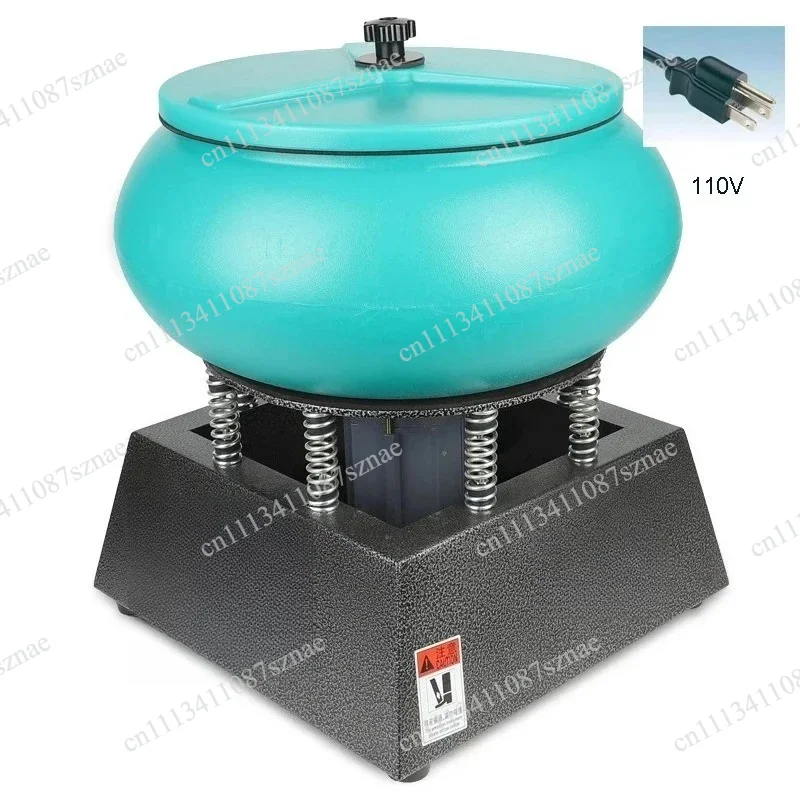 Professional 12-Inch Vibratory Tumbler Polisher for Jade, Metal and Gemstone, Edge Deburring and Surface Cleaning Machine