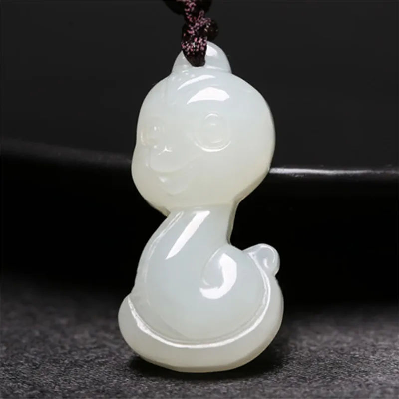 Twelve Zodiac Jade Pendant Jade Pendant Cartoon Three-Dimensional Men and Women Xinjiang Natural Hetian Jade White Jade Rat Year