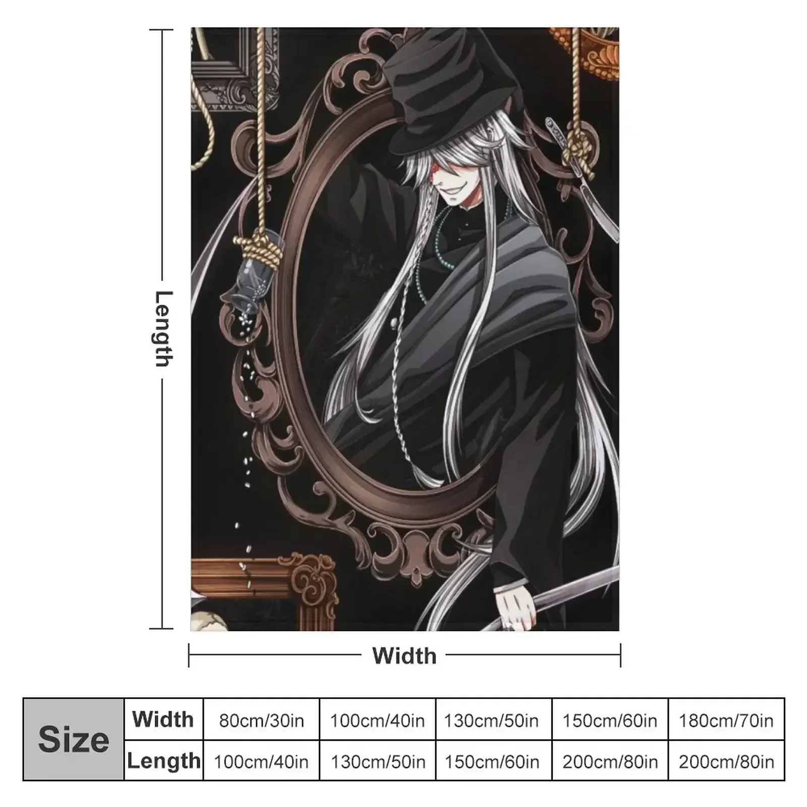 Undertaker black butler Throw Blanket Decorative Throw Hair Multi-Purpose Shaggy Stuffeds Summer Blankets