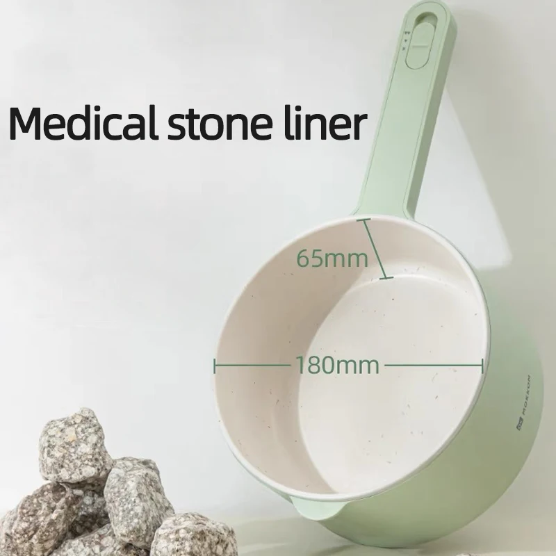 MOKKOM Elektrischer Kochtopf, 1,5 l, Multifunktionsherd, tragbarer Elektroherd, Hot Pot, elektrischer Dampfgarer, Bratpfanne, 220 V