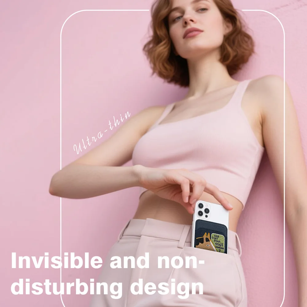 가죽 카드 홀더 Magsafe 마그네틱 신용 카드 보호 케이스 GPS 분실 방지 휴대 전화 가방 iPhone16 15 14Pro 용 초박형