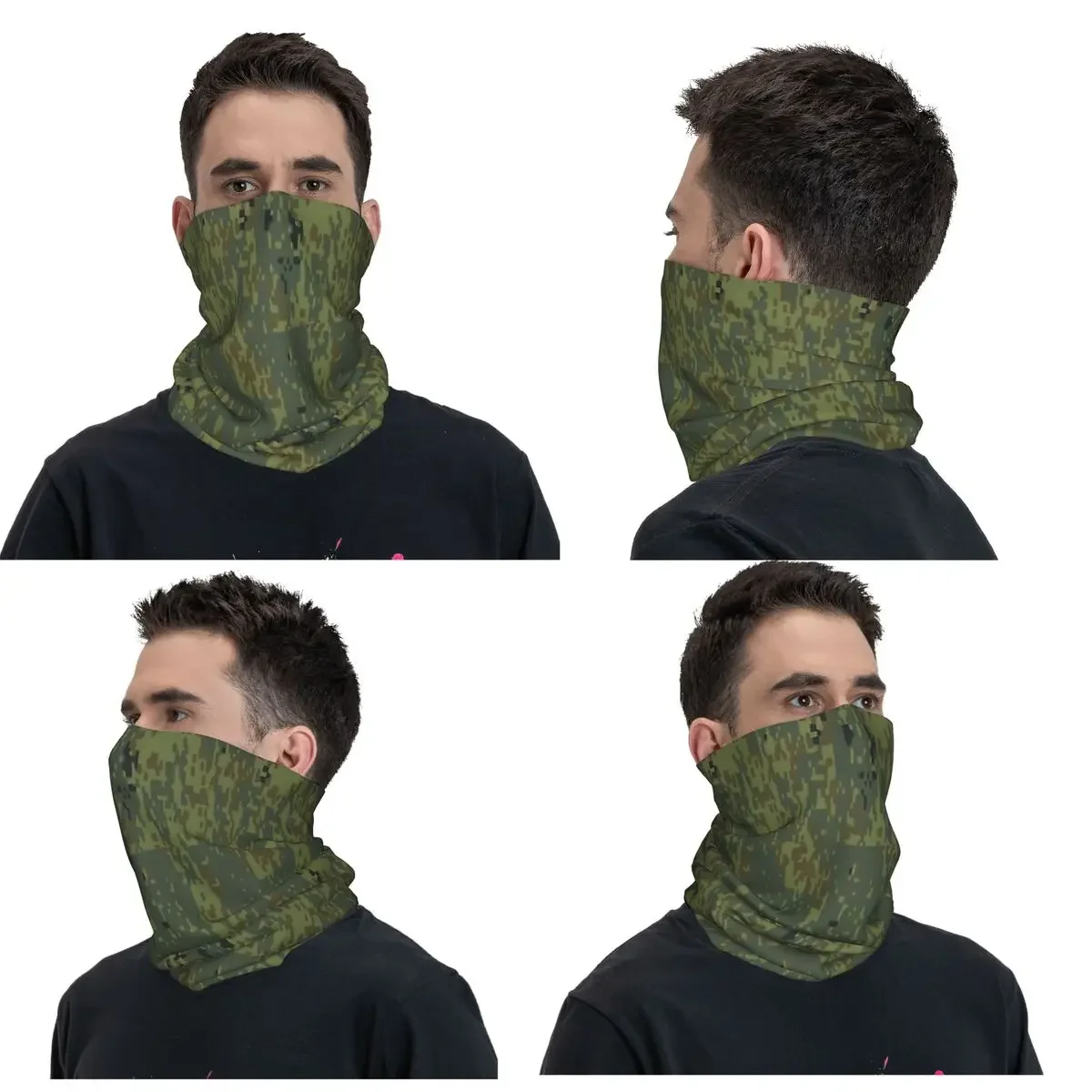 Russian Woodland Camouflage Bandana Neck Cover Printed Mask Scarf Multifunction Headwear Riding For Men Women Adult Breathable