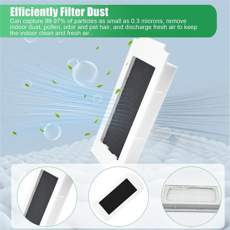 A7THK-For ECOVACS DEEBOT T30 Pro Omni Robot Vacuum Cleaner Accessories- Replacement Filters Cloths Side Brushes Dust Bags