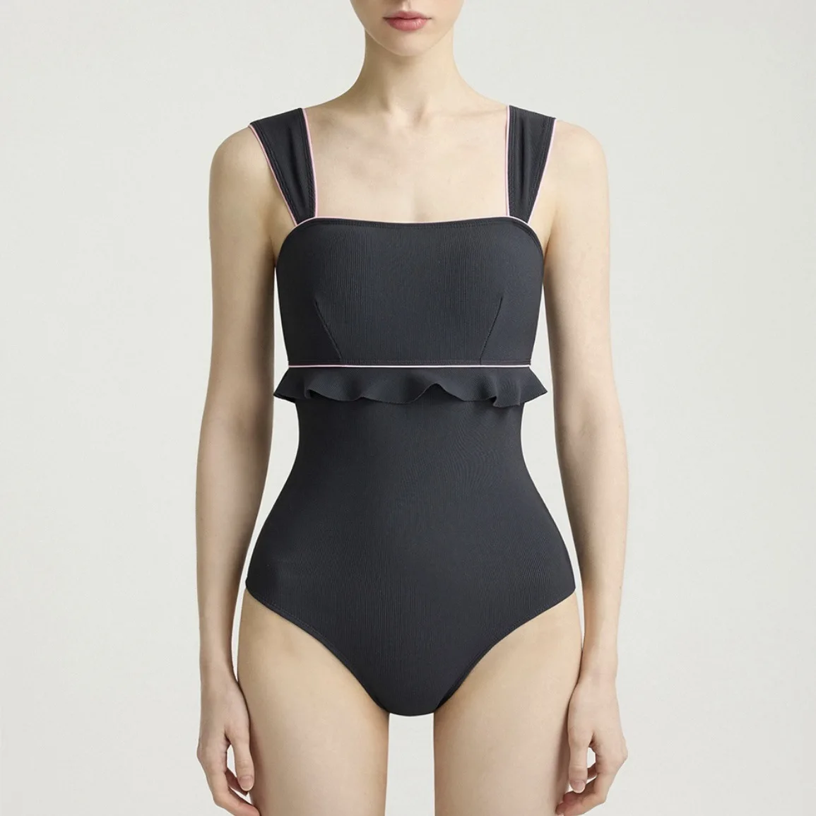 Women's Swimwear 2024 Women Bikini Solid Color Swimsuit Backless Sexy One-Piece Hot Spring Swimwear  Bath Suits M-XL