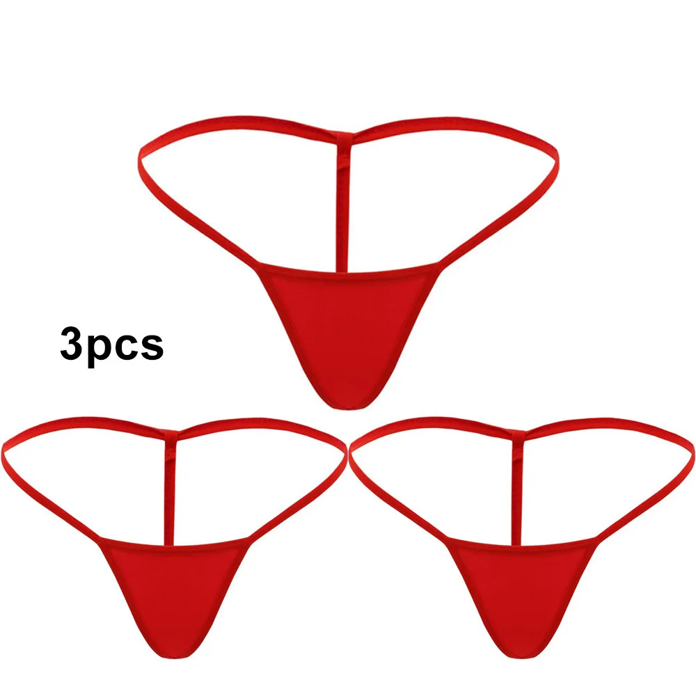 New 1/3PCS Women Sexy Low Waist Mini Seamless Thongs G String Tanga Panties Traceless Ultra Thin Erotic Female T Back Lingerie