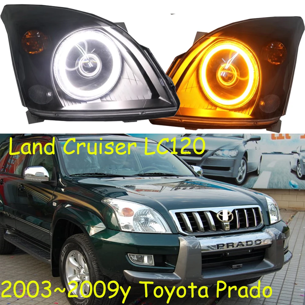 car accessories bupmer head light for Toyota Land Cruiser Prado LC120 headlight 2700 2003~2009y fog for Prado FJ120 headlamp