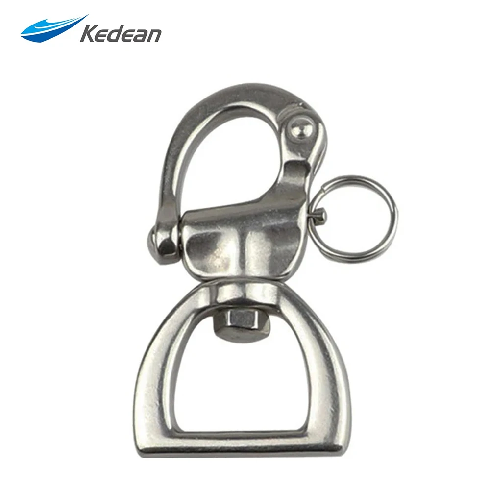 KEDEAN Mayitr-316 Stainless Steel Swivel Shackle Quick Release Boat Anchor Chain Eye Shackle Snap Hook for Marine Architectural