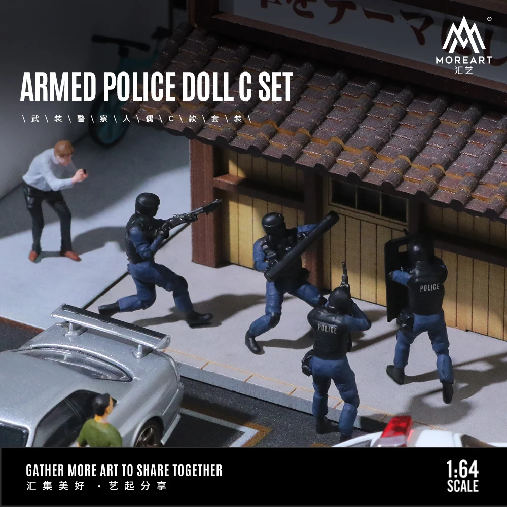 

MoreArt 1:64 Action Police Figure Set