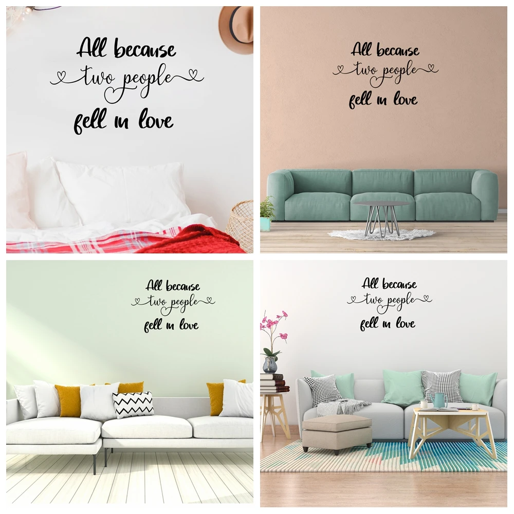 

1 pc new sentence of love and home WallPaper Wall Sticker Pvc Wall Stickers Wall Art Living Room Bedroom Decal Stickers