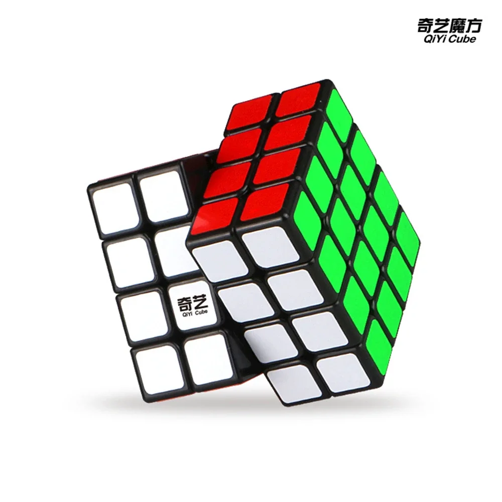 [JudyCube] QiYi QiYuan 4x4 sin pegatinas negro 4x4x4 Cubo mágico rompecabezas de velocidad QiYuan S3 Racing Cubo mágico juguetes educativos regalo