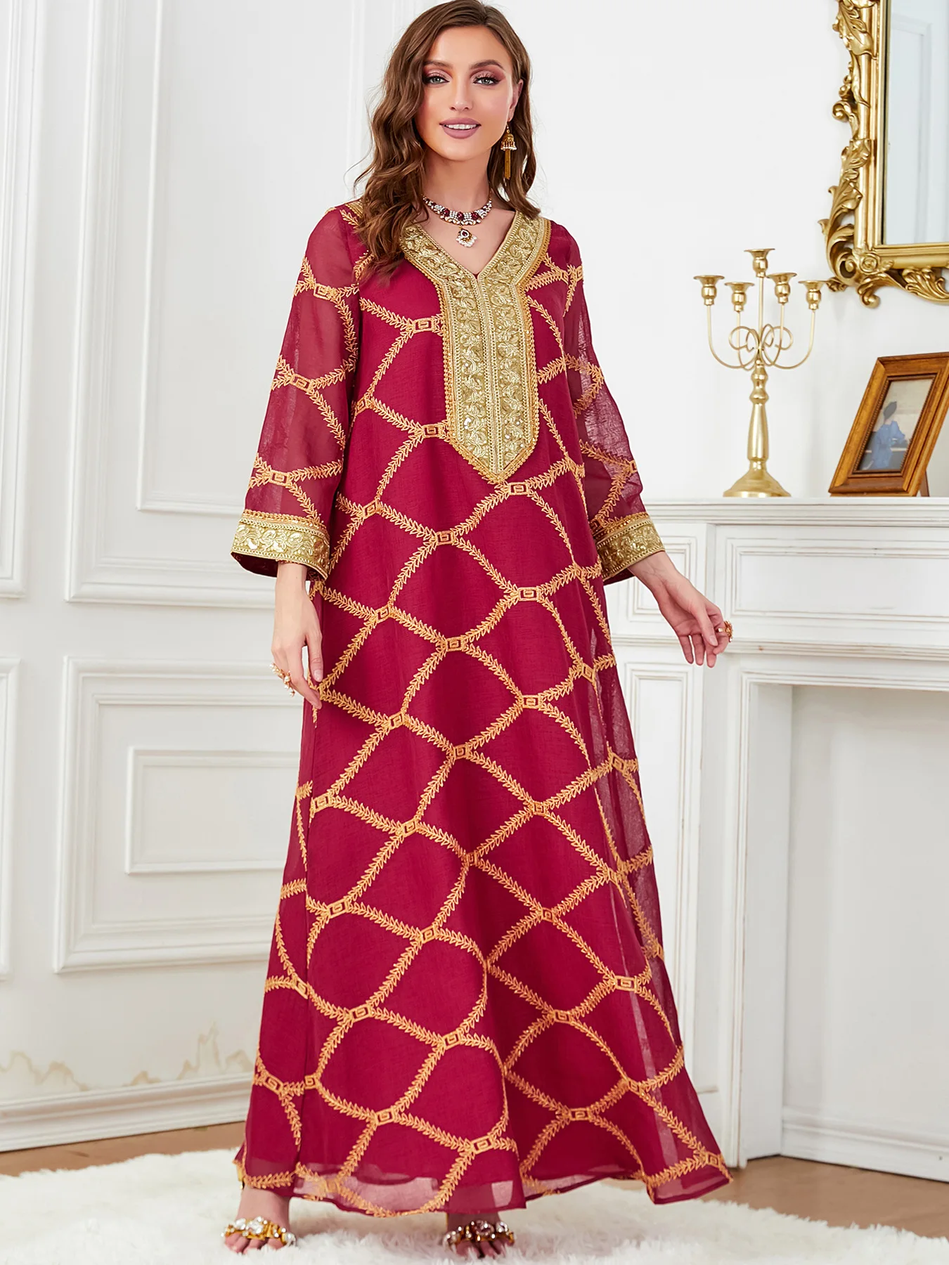 Robe musulmane élégante pour femmes Jalabiya Abaya, robes longues de fête du Ramadan, robe Kimono éducative, Caftan marocain, automne