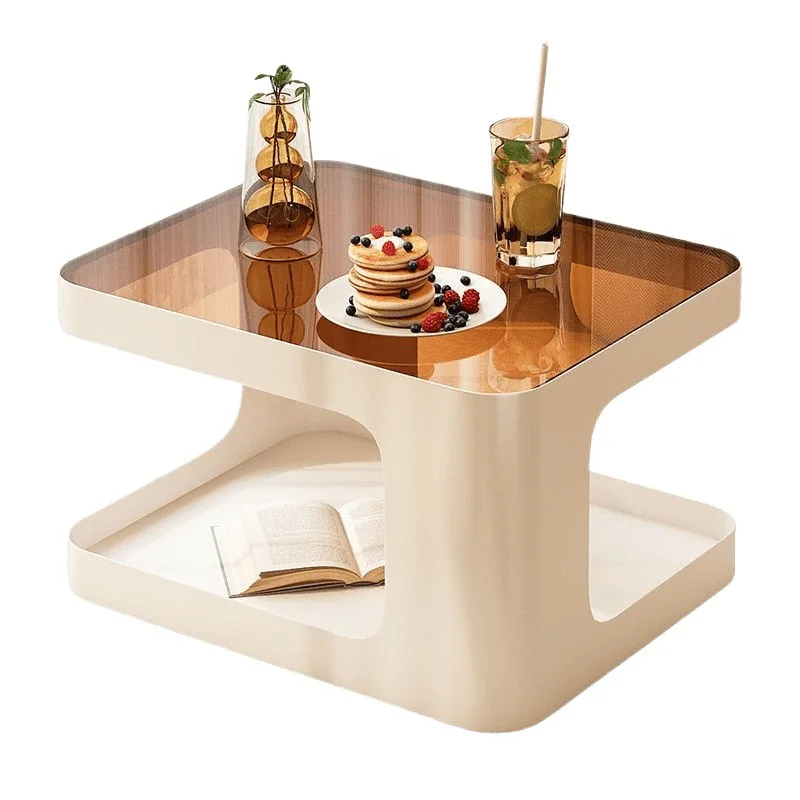 

Light luxury minimalist bay window table small table cream style home bedroom creative small coffee table