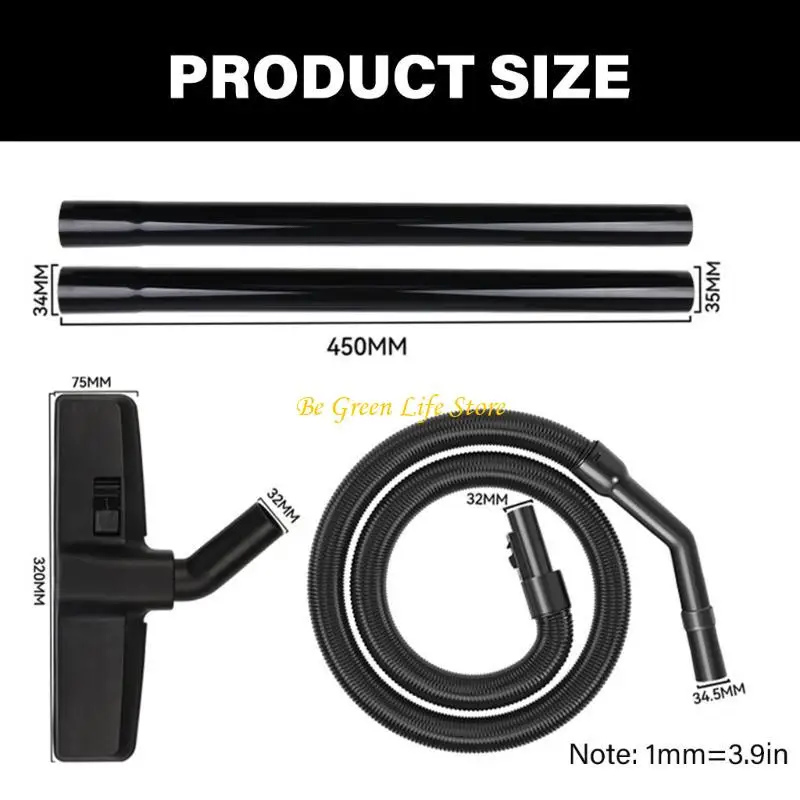 M7DF 3 pezzi Cucitura per aspirapolvere per aspirapolvere Ripasso a tubo morbido per vuoto