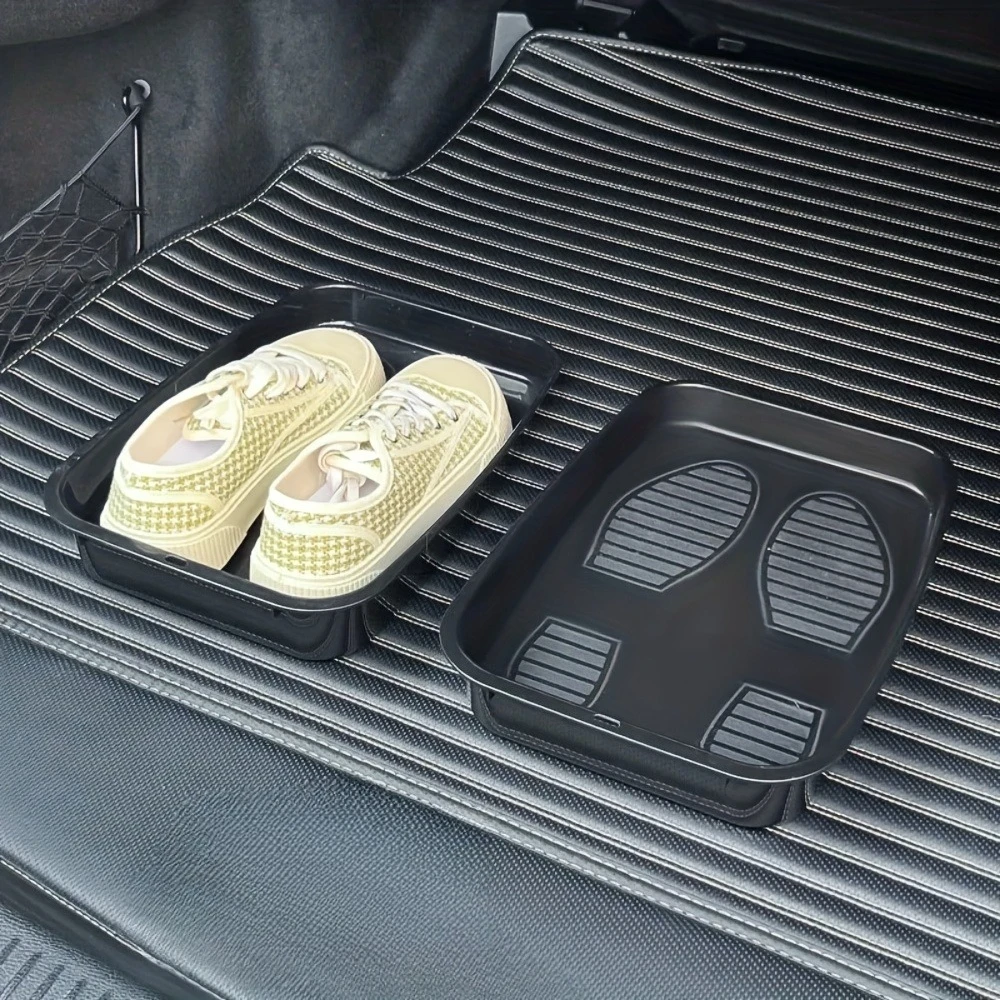 

Многофункциональный лоток для хранения автомобильной обуви, прочный внутренний аксессуар, автомобильный органайзер под сиденьем, контейнер для уборки