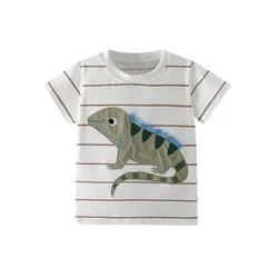 Jumping Meters 3-8T Boys Girls Birds Kids Tees Hot Selling Cotton Summer Girls Tshirts Baby Clothes Children's Tees Tops