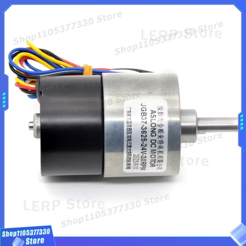 24V DC Brushless Gear Motor 37mm Diameter 6mm Shaft Adjustable Speed 7-960RPM Model 37-3625 for Marine Equipment High Torque