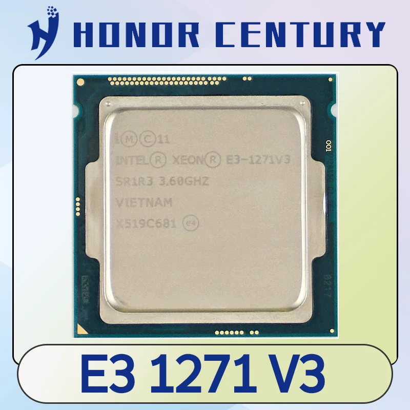 

used Intel Xeon E3 1271 V3 1271V3 Processor 3.6GHz Quad-Core Eight-Thread CPU L2=1M 80W LGA 1150