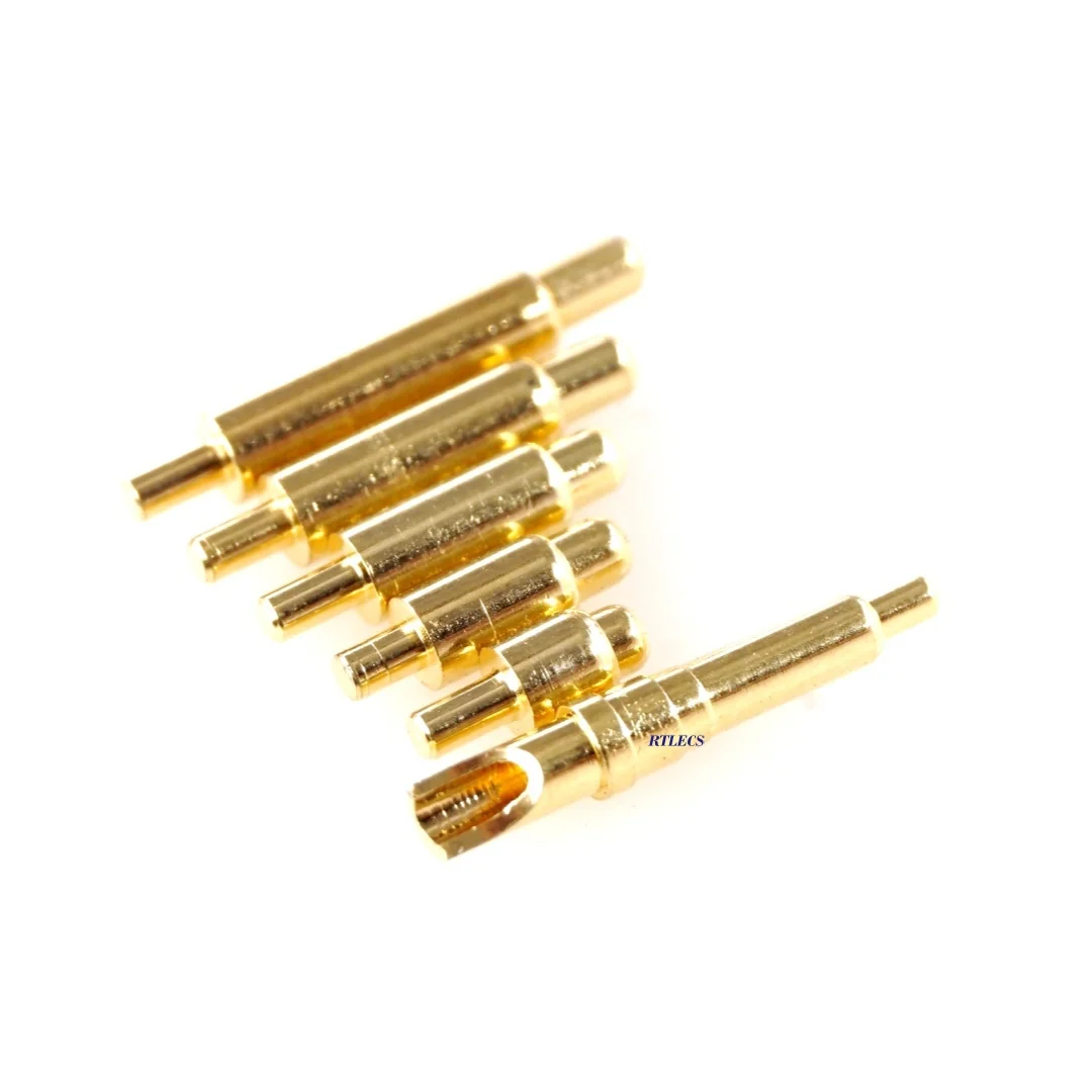 2/10/50 PCS Outer Diameter 2.0 MM Spring Loaded Pogo Pin Connector Battery Contact Probe Power Charge Overall Size 2.0MM