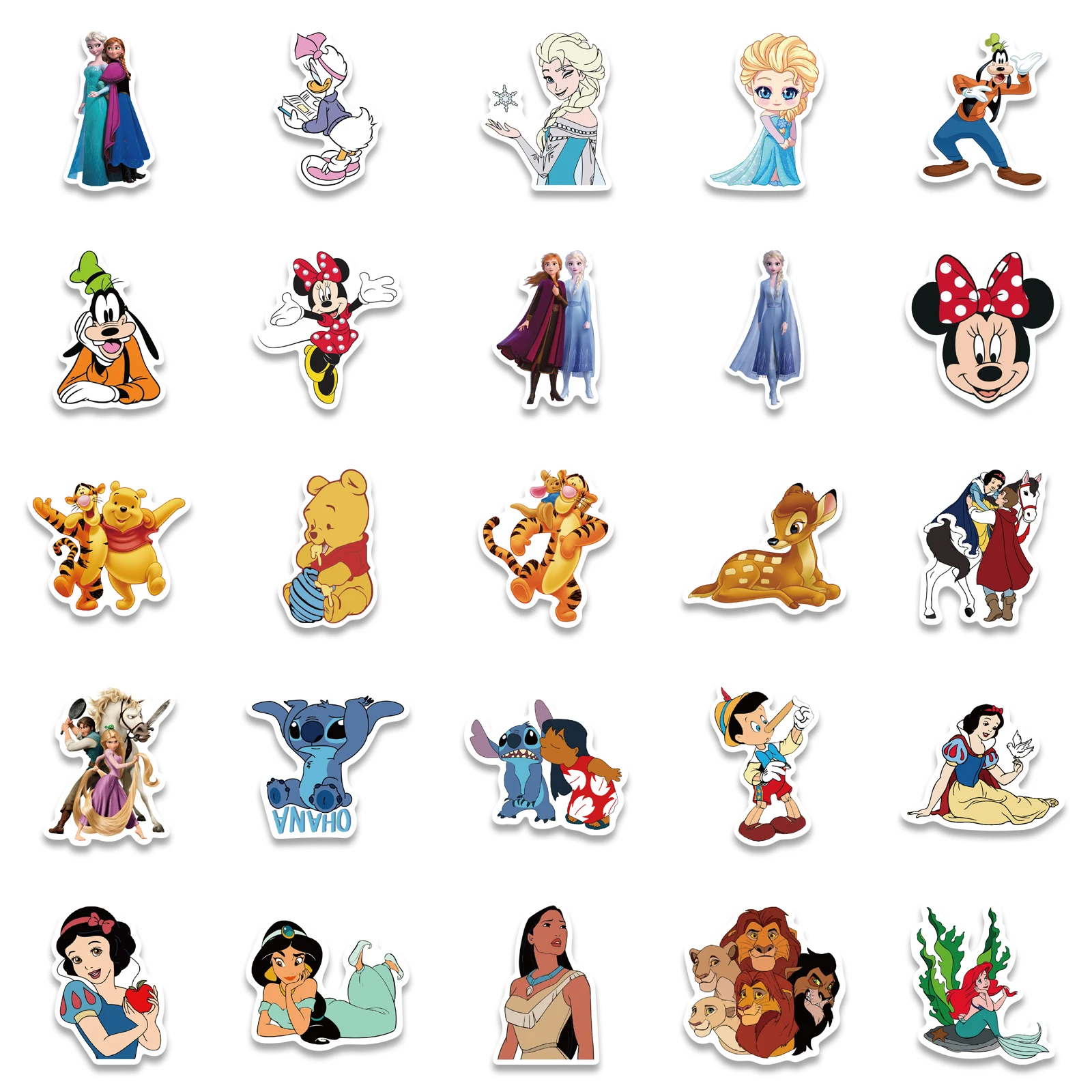 مجموعة ملصقات ديزني 100 قطعة من ملصقات يوميات الكمبيوتر المحمول والأمتعة ولوح التزلج وملصقات كرتونية ممتعة لتزيين الهدايا الكلاسيكية #6