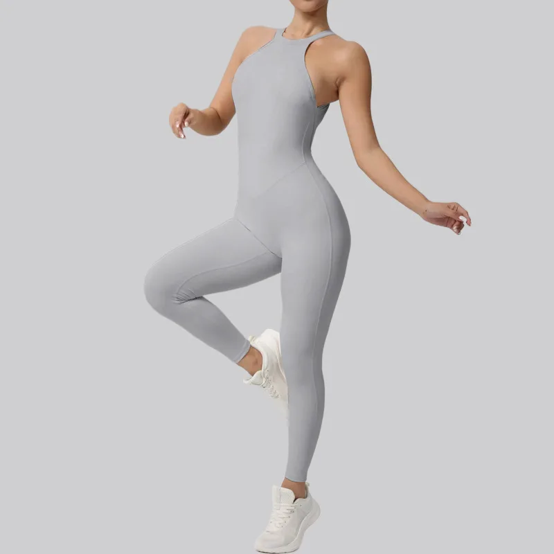 

New Tight-Fitting Sports Quick-Drying Jumpsuit Peach Butt Outdoor Running Fitness Jumpsuit Backless One-Piece Yoga Suit