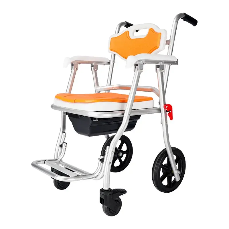 

Aluminium Toilet Chair with Wheels Toilet Wheels Toilet Stool for the Elderly Disabled Mobile Bathroom Chair