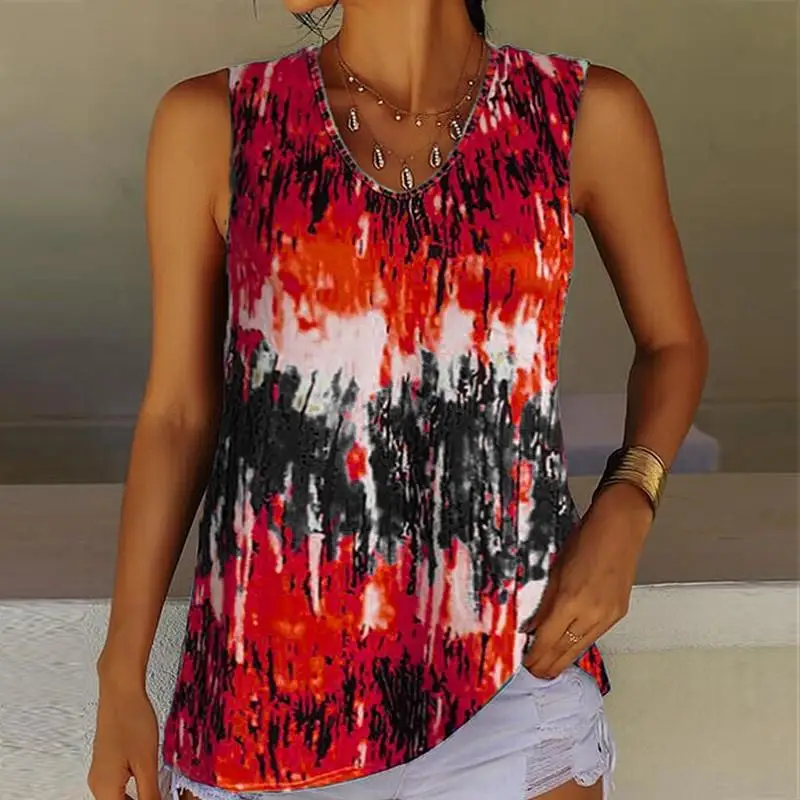 

Women's Printed Svel Vest Tirt Top Cotton Camouflage Pattern Inner Wear Long Sle Fastening pe Clothes