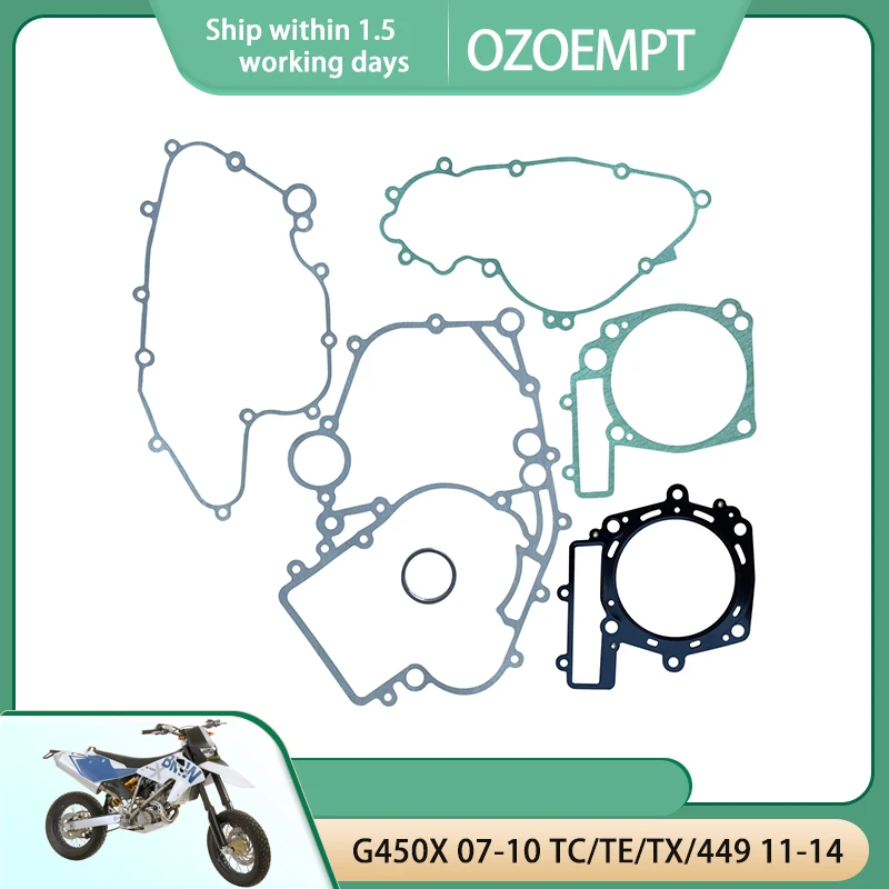 OZOEMPT Engine Cylinder Crankcase Repair Gasket Apply to G450X 07-10 TC/TE/TX/449 11-14