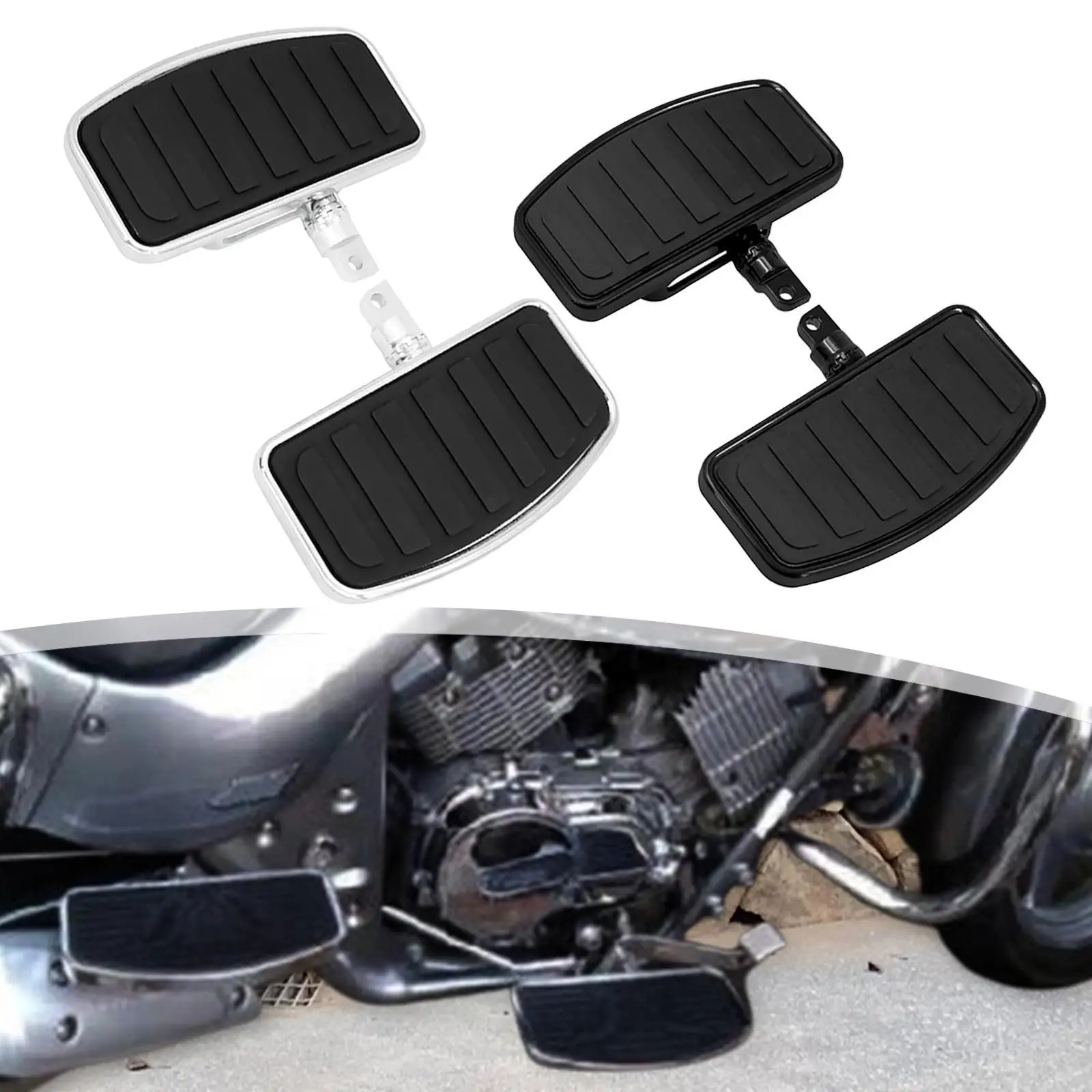 2-個オートバイフットボードフットペグゴムフットパッドアクセサリー頑丈な部分はマグナ-vf250-vf750-のフットレストを交換します