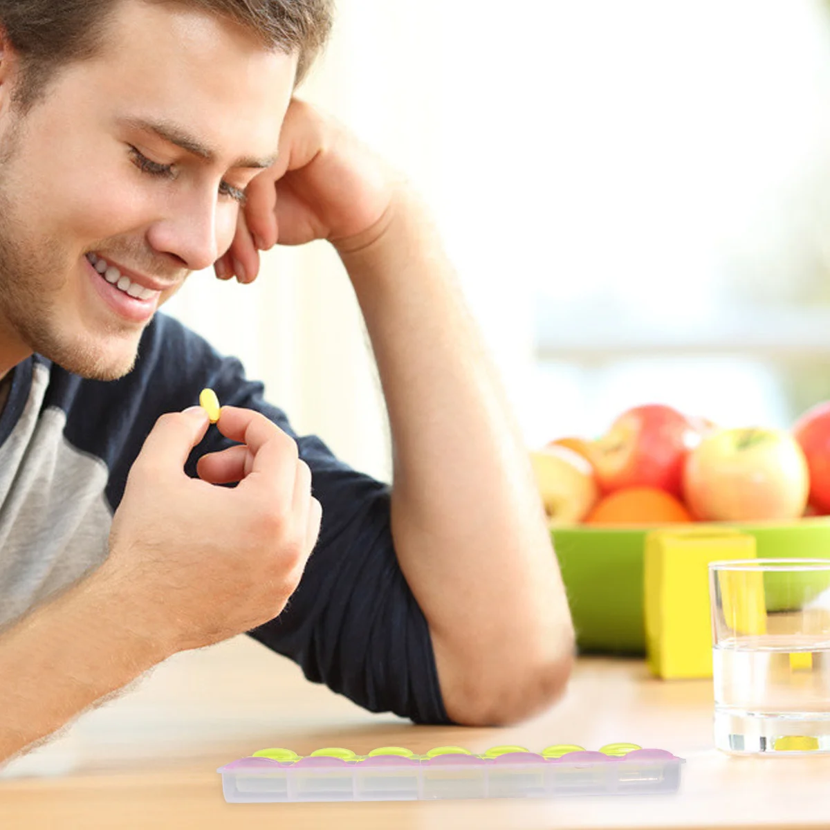 

3 шт. портативная аптечка 14 сеток двухрядный прочный органайзер для хранения практичный держатель для таблеток разветвитель для путешествий