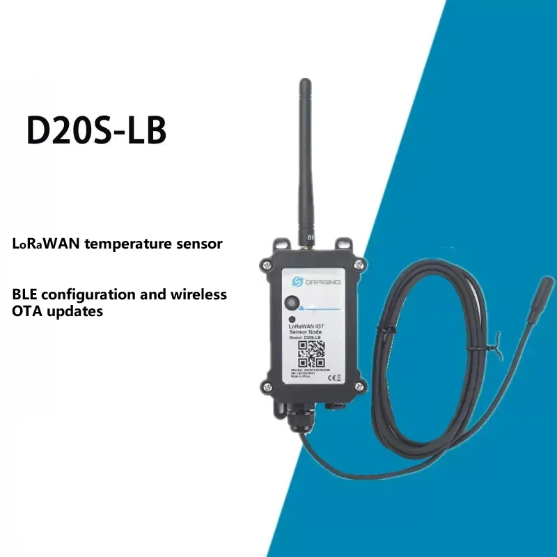 

D20S-LB-LoRaWAN IoT водонепроницаемый/внешняя температура датчик LoRa поддерживает функцию температурной сигнализации